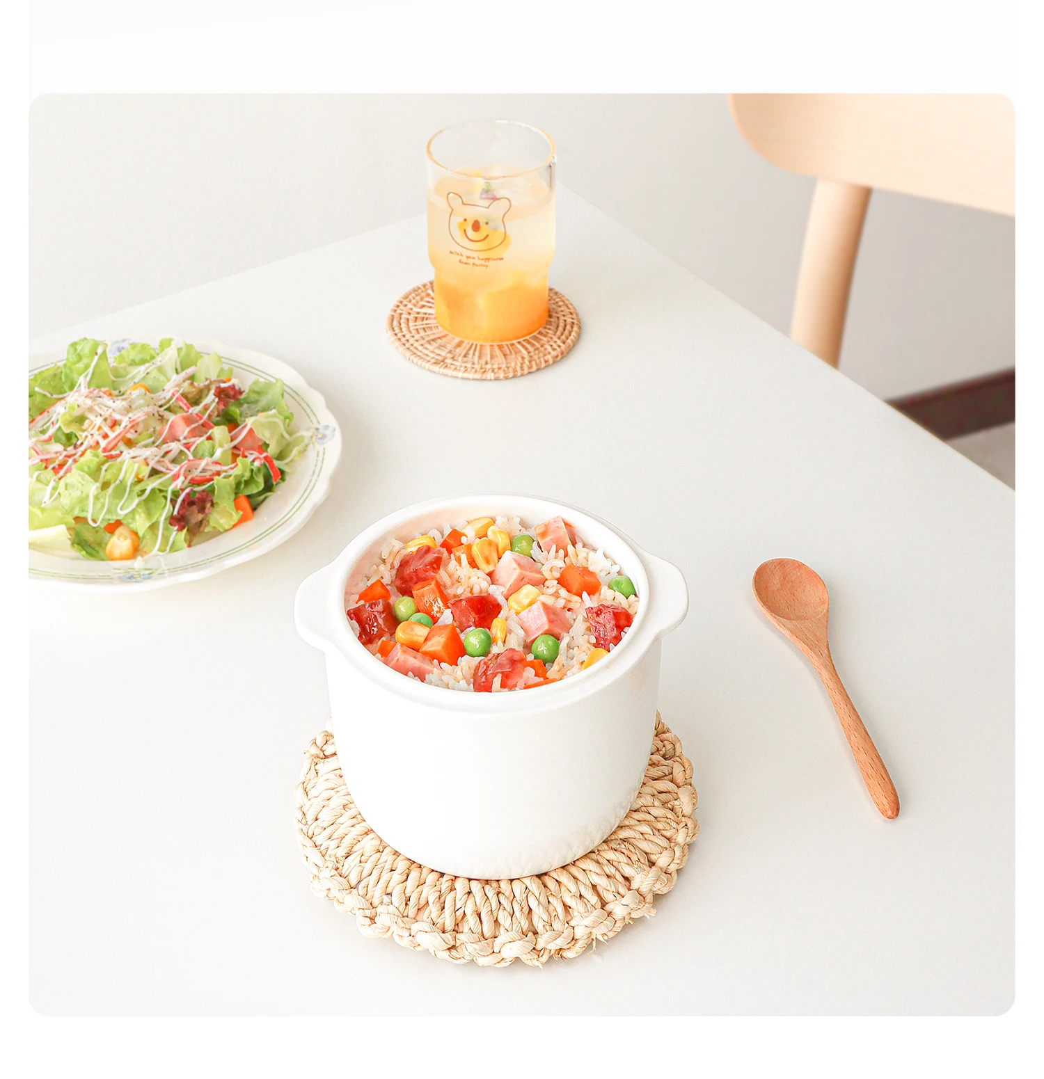 Multifunctional small rice cooker, also used as a saucepan and a special pot for water-proof porridge