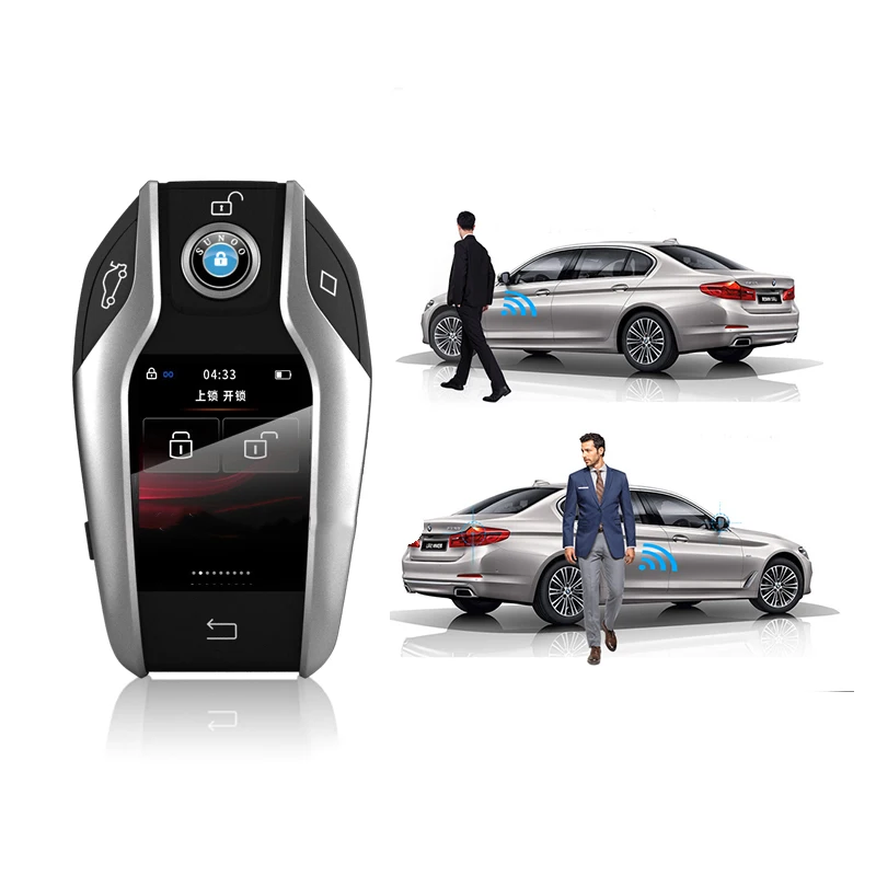 LCD Display Smart Remote Control Open Trunk Vehicle Key Keyless Entry System Modification Touch Vehicle Keys