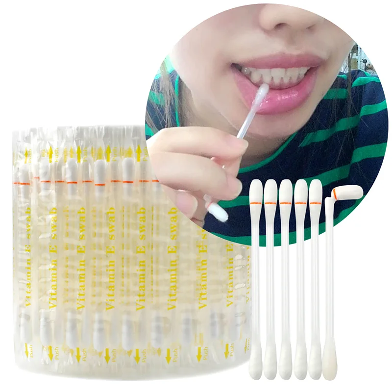 Protect Lip Gum Anti-dry Moisture Use Before Teeth Whitening Vitamin E Oil Swabs Stick VE Cotton Swab