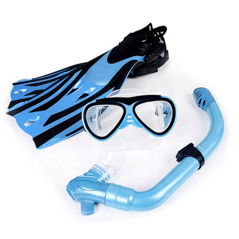 Child professional Scuba diving equipment swim diving mask snorkel fins set