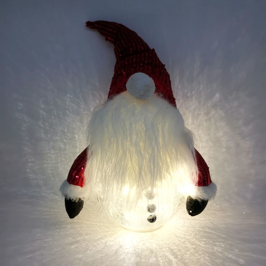 New Faceless Christmas Doll Plush Gnomes with Led Lights Christmas gifts Dwarf Elf Gnomes Decoration Supplies