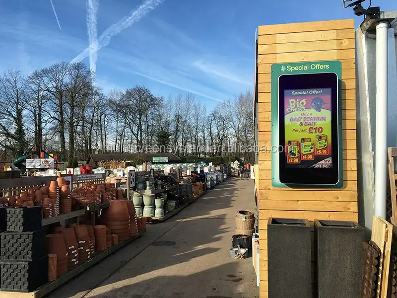 EKAA  32 inch lcd outdoor display  full hd high brightness outdoor tv for square lcd display