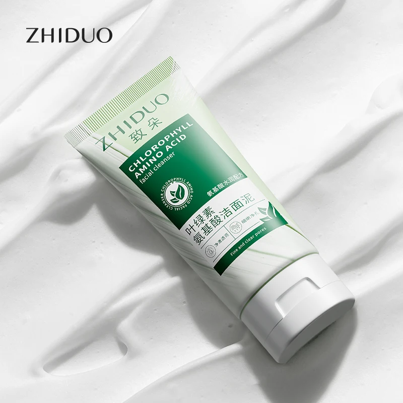 OEM ODM ZHIDUO Private Label Oem Oil Free Facial Cleanser Anti Acne Organic Amino Acid Face Wash for All Skin