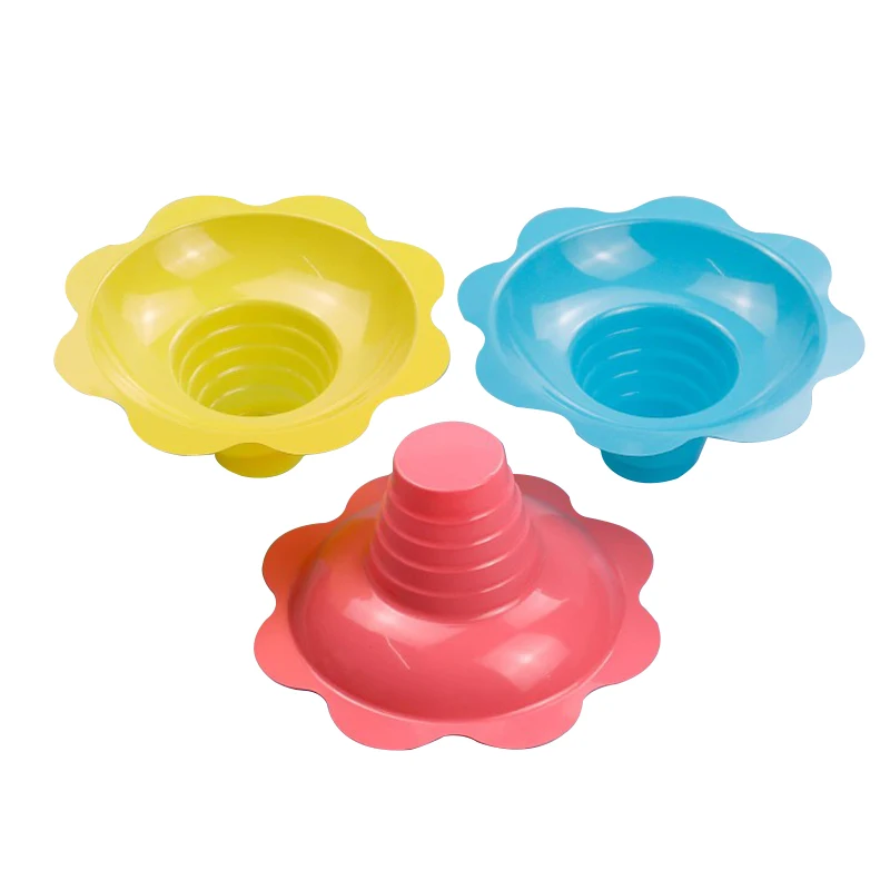 Plastic 8oz Snow Cone Bowls Customized Snow Cone Flower Cups for Shaved Ice or Ice Cream