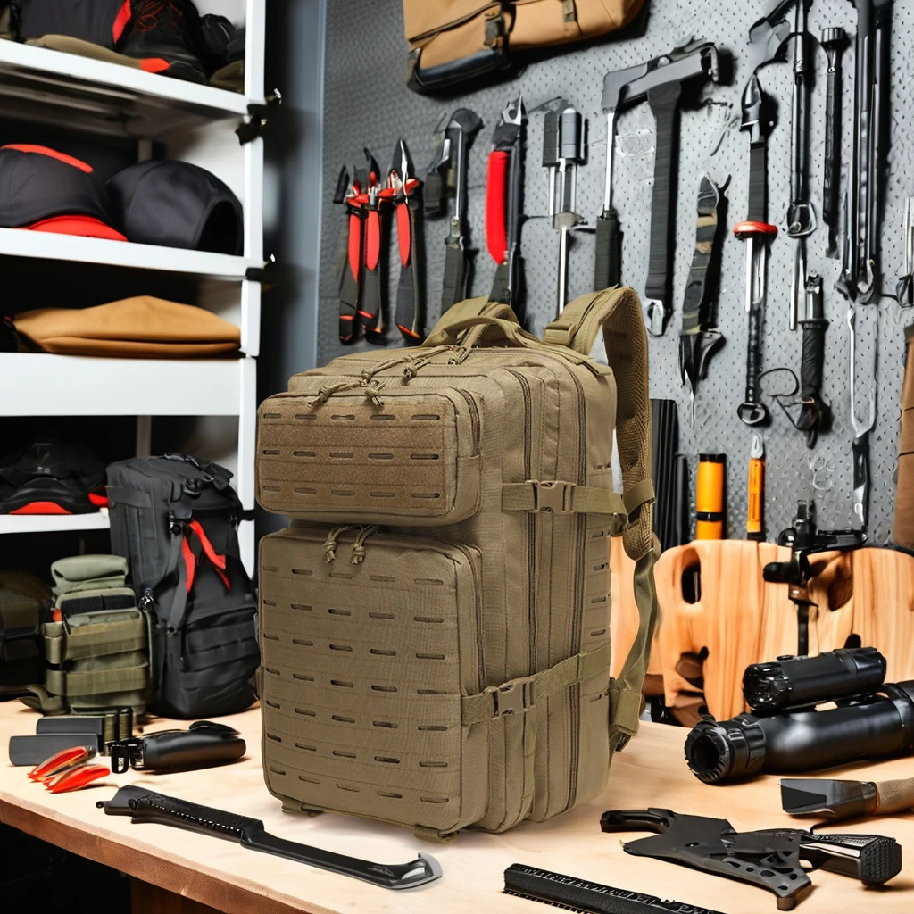 Customize 3P Laser Cut MOLLE Attachments Multifunctional Tactical Backpack for Hunting with Private Label