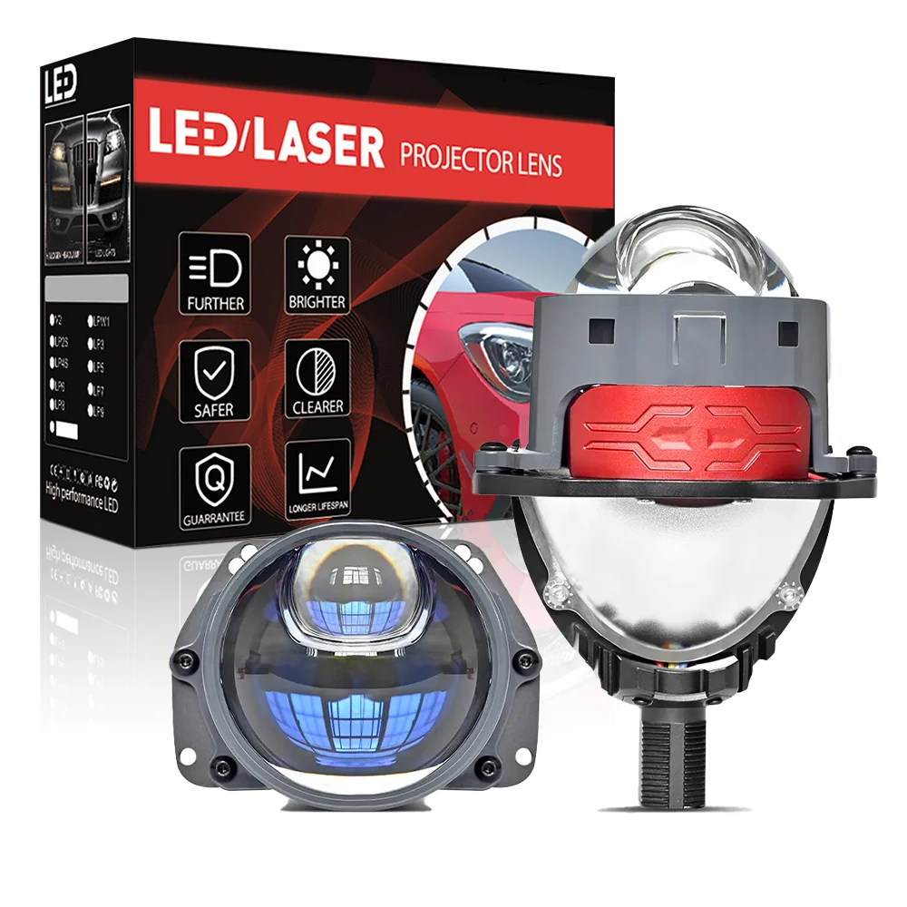 Xenplus 3 Inch Bi Projector Len For Car 70w Laser Led Headlight H4 H11 H7 Lamp For Car High Low Beam Led Bulb Car Accessories