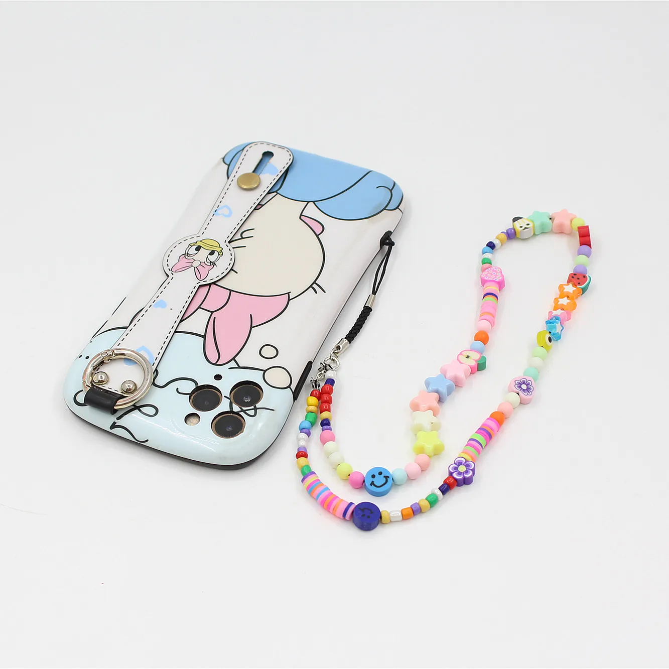 Wholesale Direct Selling Fashion Beaded Mobile Phone Charm Cool Color Phone Chain Strap Accessories For Women DIY
