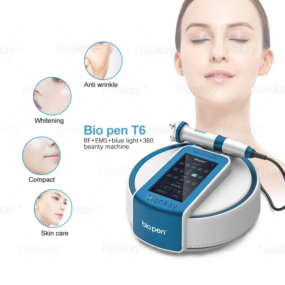 Factory T6 Biopen Electric Ems 360 rf face lifting Beauty Device with Blue led