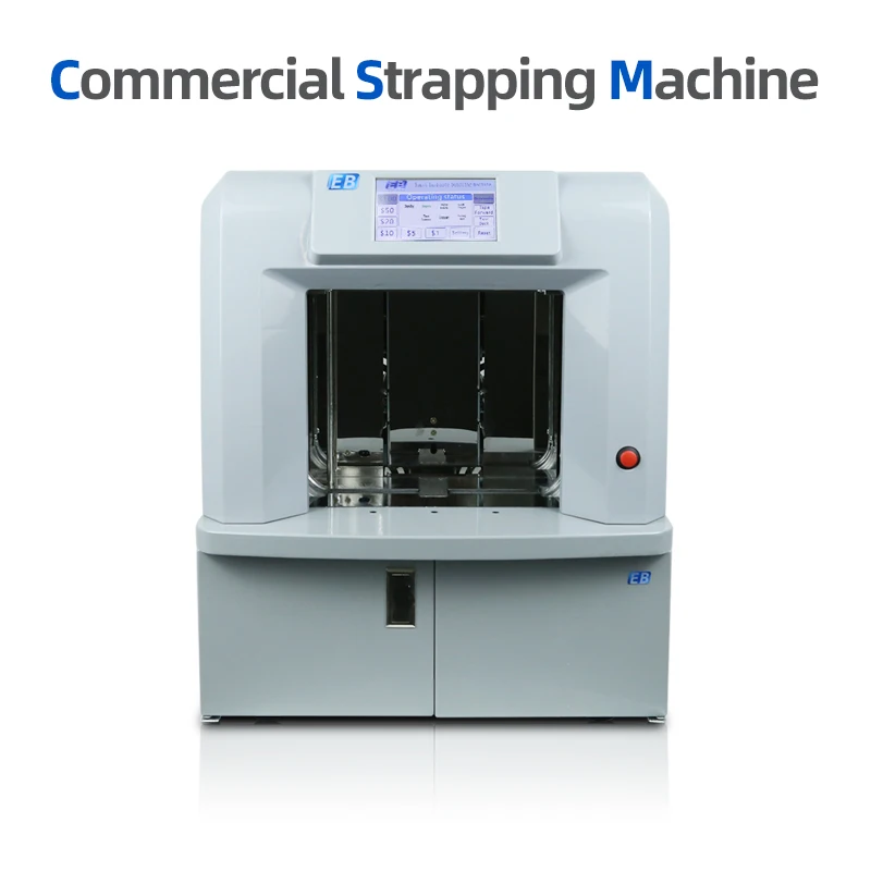 JB-2000 Compact Banknote Strapping Machine for Banks: Efficient Triple Cross Strapping in a Compact Design