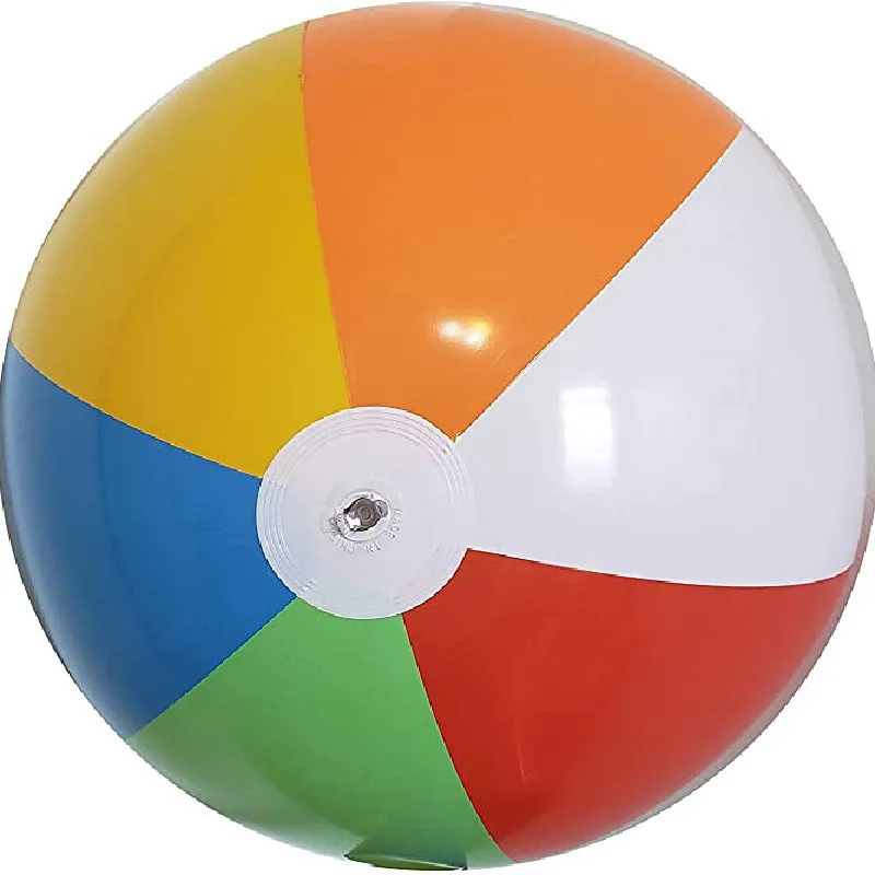 Cheap Products Toys Inflatable Beach Ball 15' Multicolor PVC Plastic OPP Bag Cotton Pouch Fun Repair Pelotas De Plastico 100