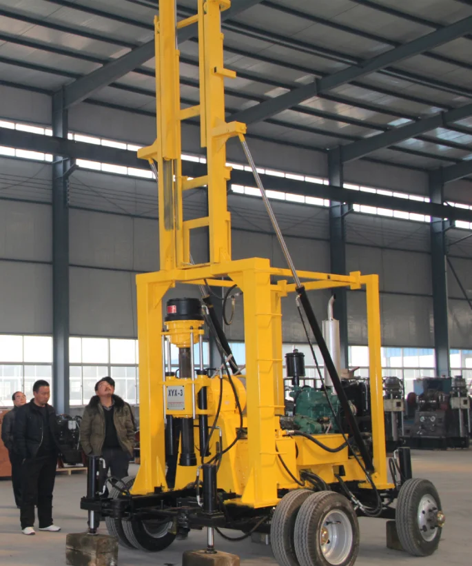 600m XYX-3 Four Wheels Mounted Underground Coring Drilling Rig With Mud Pump
