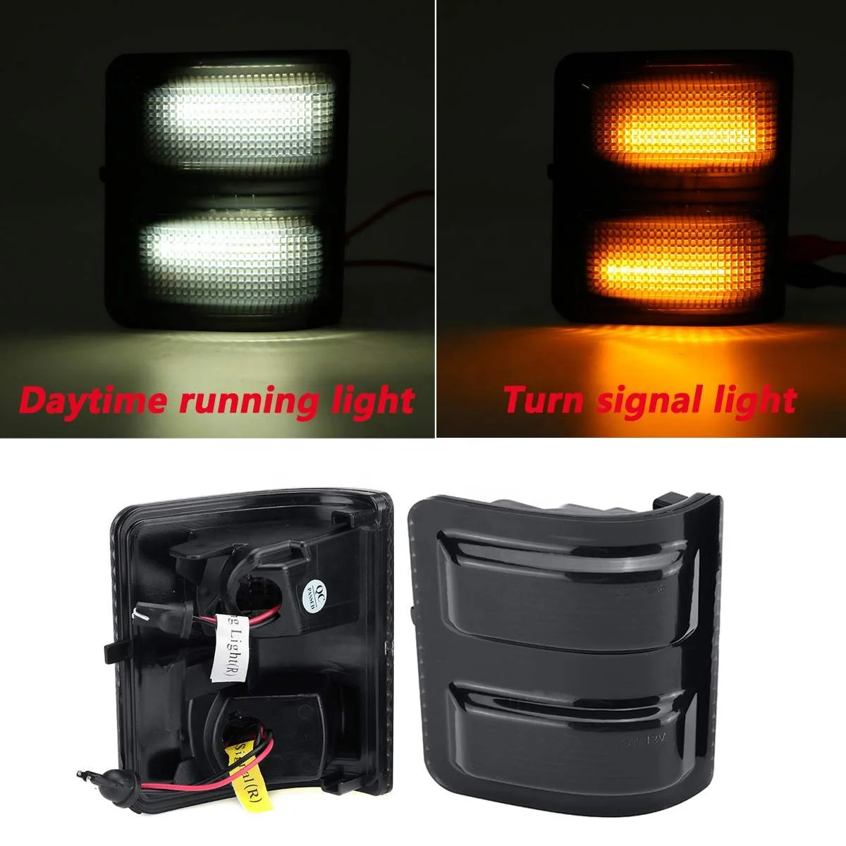 Smoke Lens Sequential 24 volt led truck side marker light for volvo truck trailer