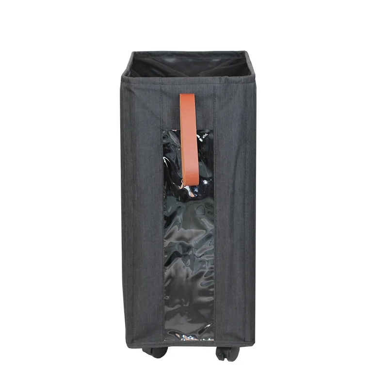 New Product Ideas Foldable Easy Carry Window Visible Collapsible Target Laundry Basket With Wheels
