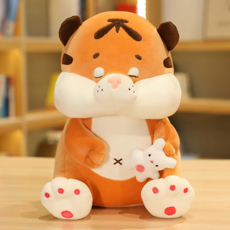 Cartoon Tiger Mascot Doll Zodiac Tiger Plush Toy Company Annual Meeting Activity Gift Little Milk Tiger