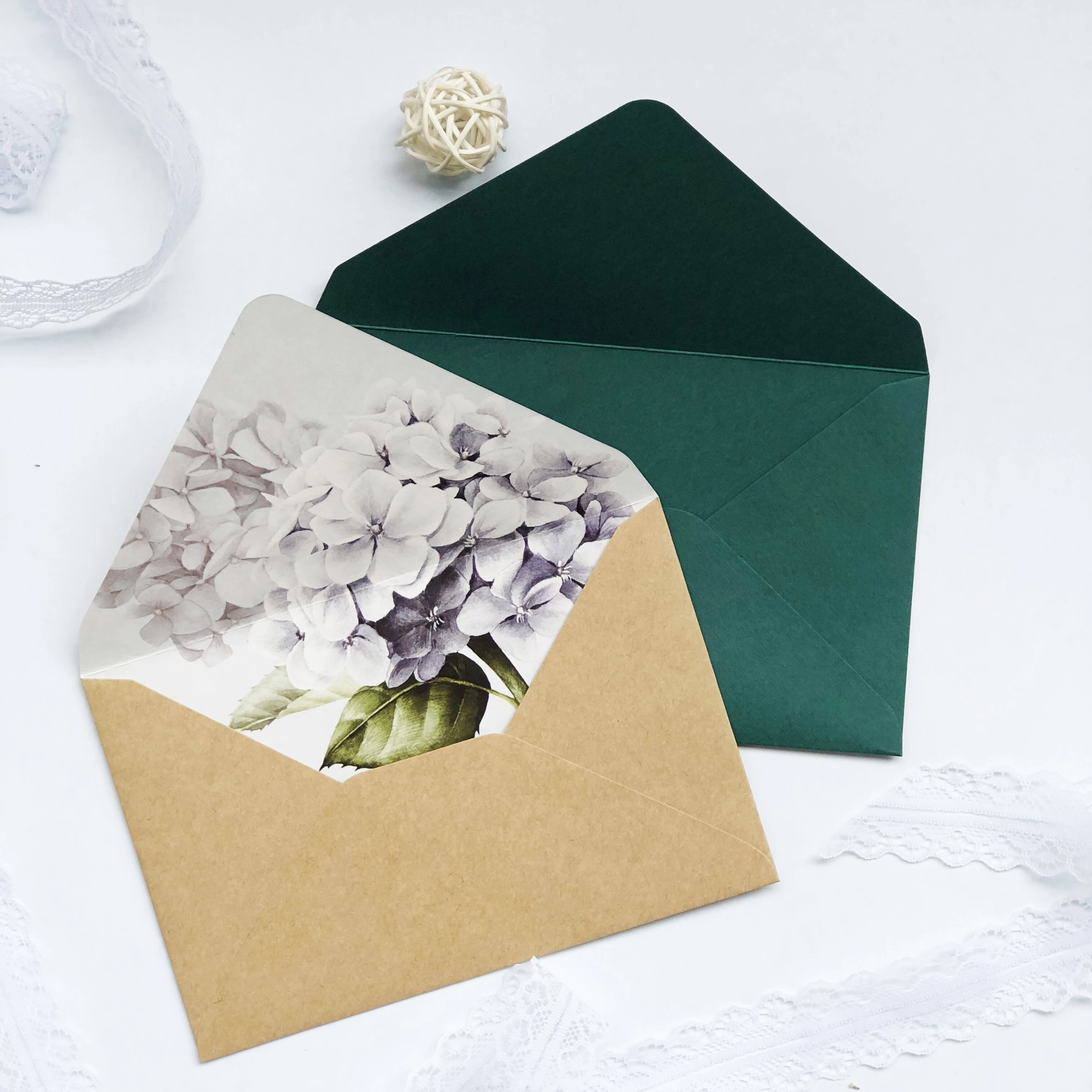 Fancy Luxury Small Wedding Invitation Thank You Gift Kraft Cardboard Custom Packaging Paper Envelope With Card Printed