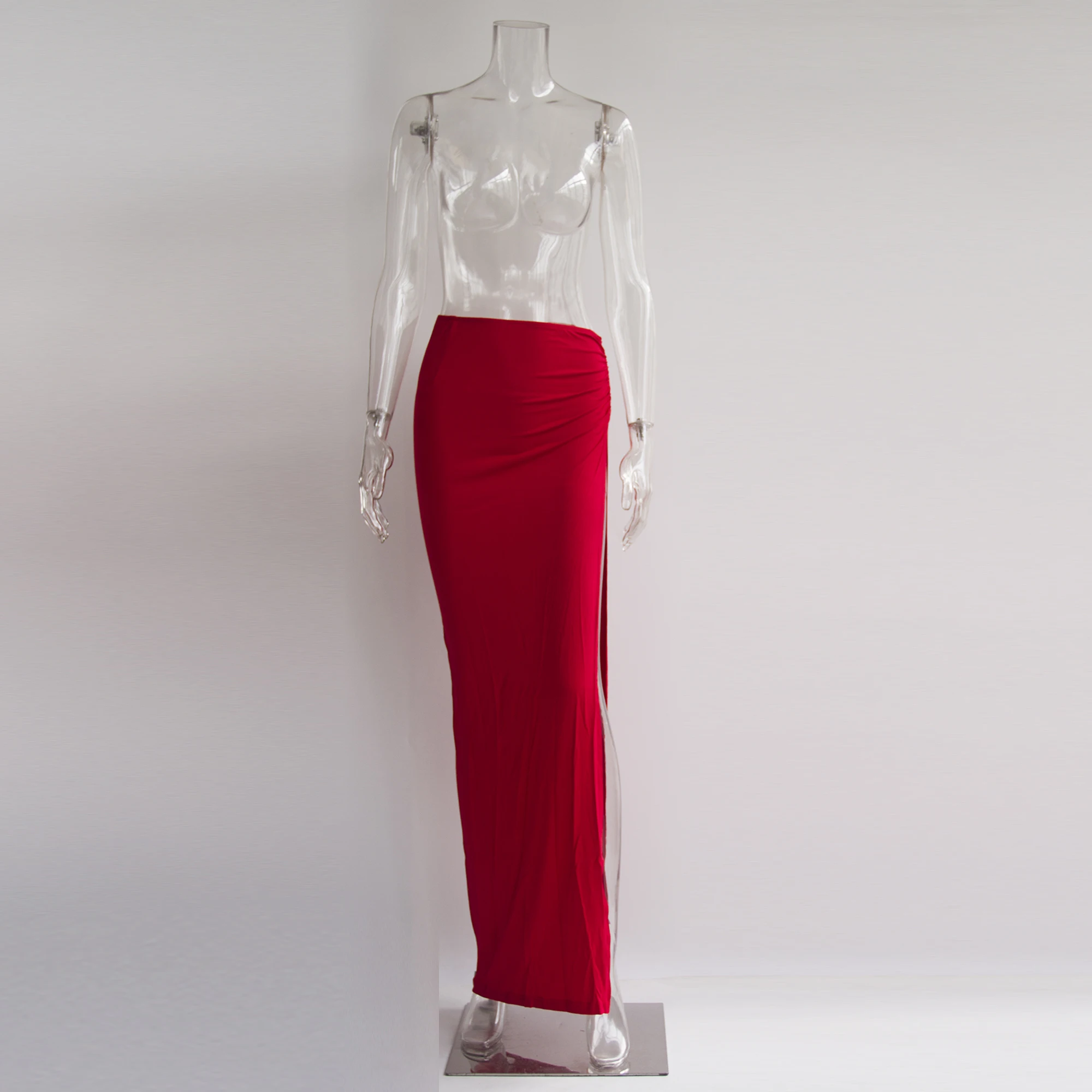 8513 new fashion hot sale wholesale opening Navel  high waist women Casual Dresses purple color women skirt