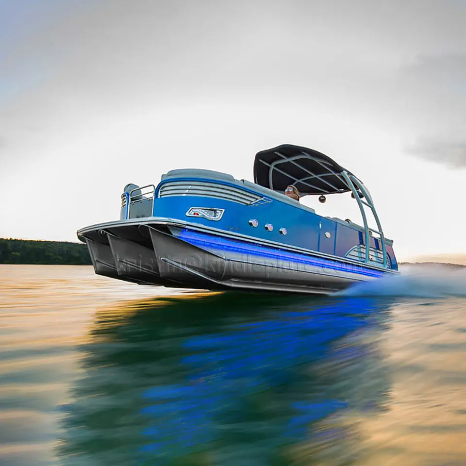 Best New Aluminum Pontoons for Luxury Floating Yachts for Party Drifting on Rivers for Outdoor Entertainment Sports Boating
