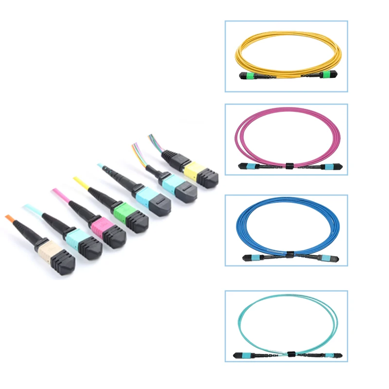 Factory Price High Density 100G MPO/MTP 16cores Multimode OM4 MPO/MTP Trunk Cable