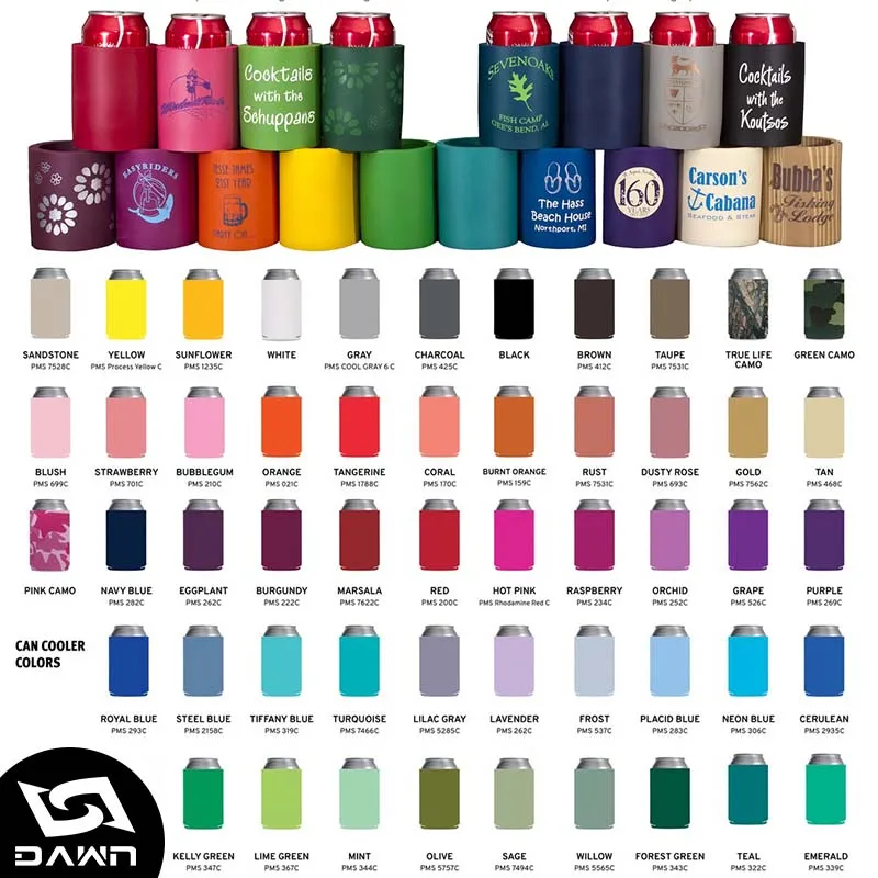 Пользовательские логотип пиво Coozies Индивидуальные 5 мм бутылки рукава неопрена в австралийском стиле банки кулер рукав короткие Держатели