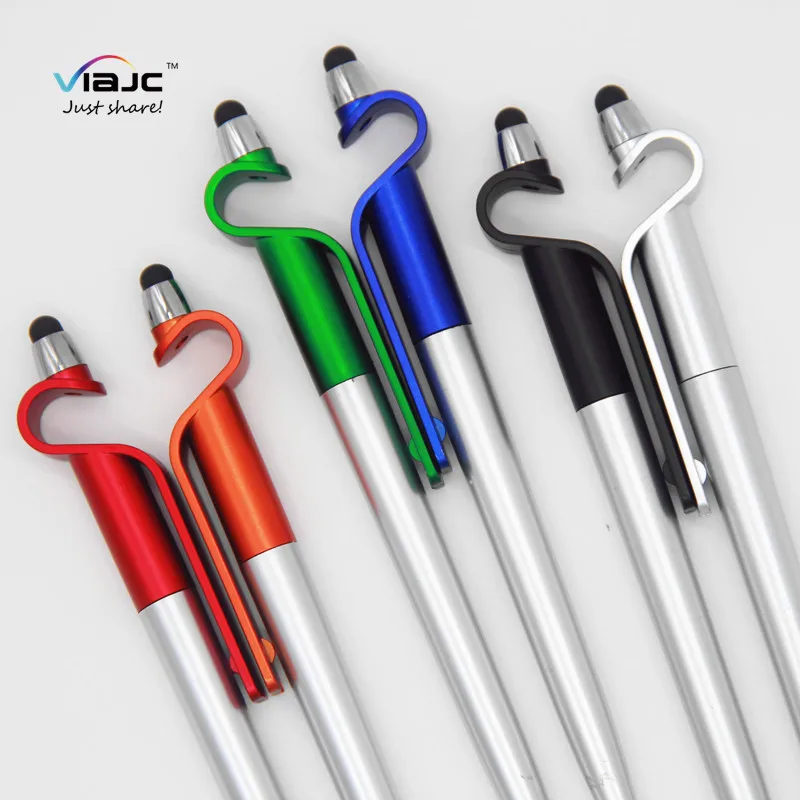 
china wholesale 3 in 1 alpha soft touch multifunction plastic twist pen with stylus 