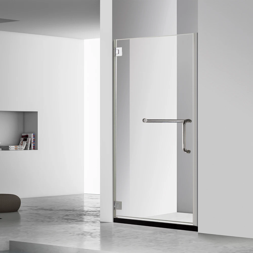 Project Hot Sale Simple Modern Tempered Glass Shower Room with Hinged Door