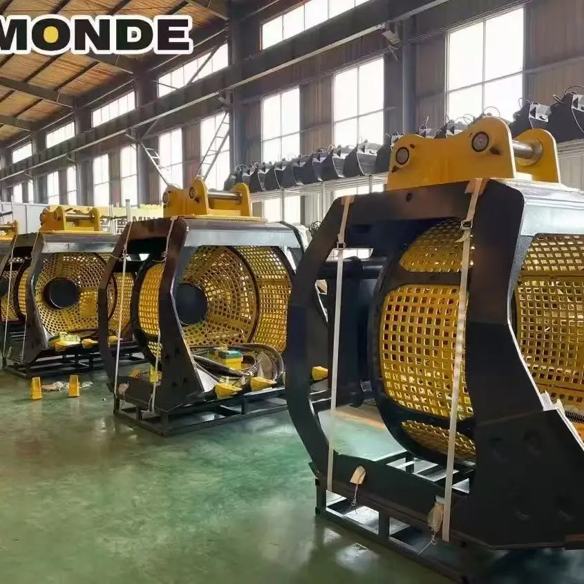 MONDE Excavator Attachments Screening Buckets Rotary Screen Bucket