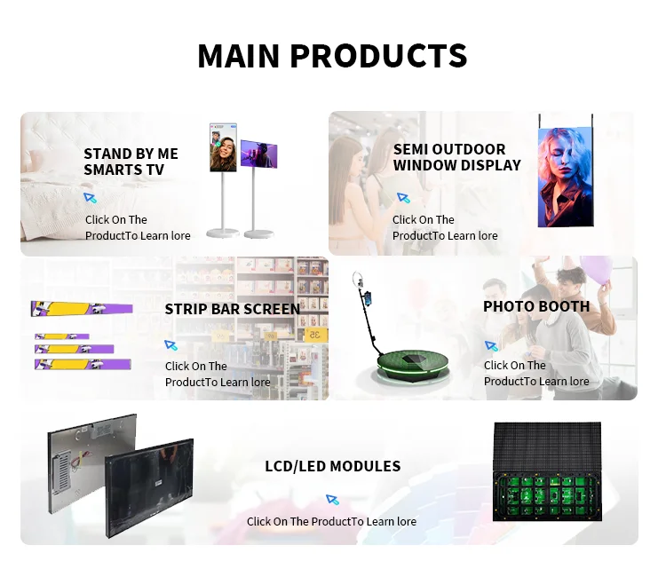 21.5 Inch Smart TV Touch Monitor LCD Screen mobile portable tablet tv Floor Standing with Android 12 WiFi USB Interface