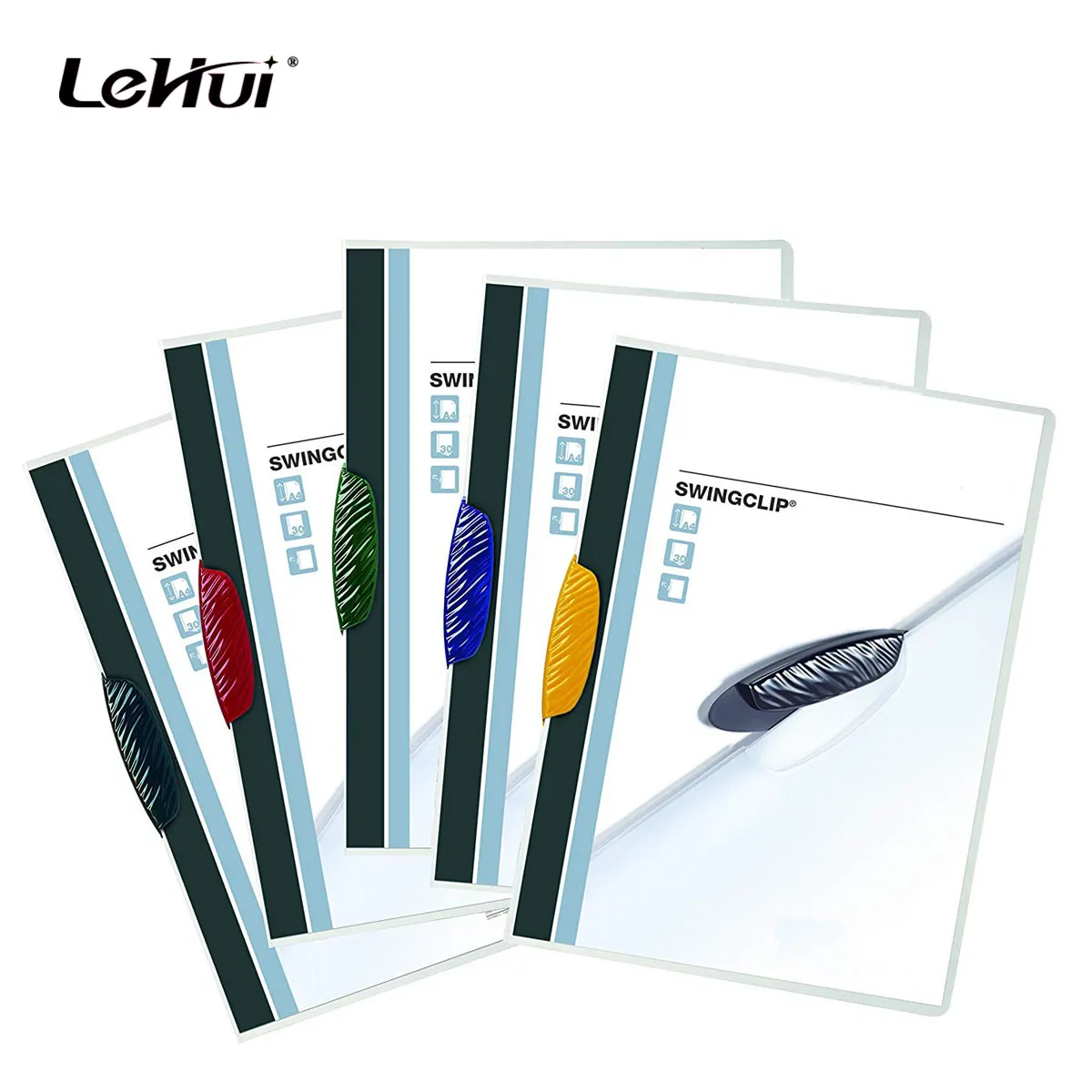 Custom Wisdom A4 PP Rotary Report Folder Cover With Black Swing Clip