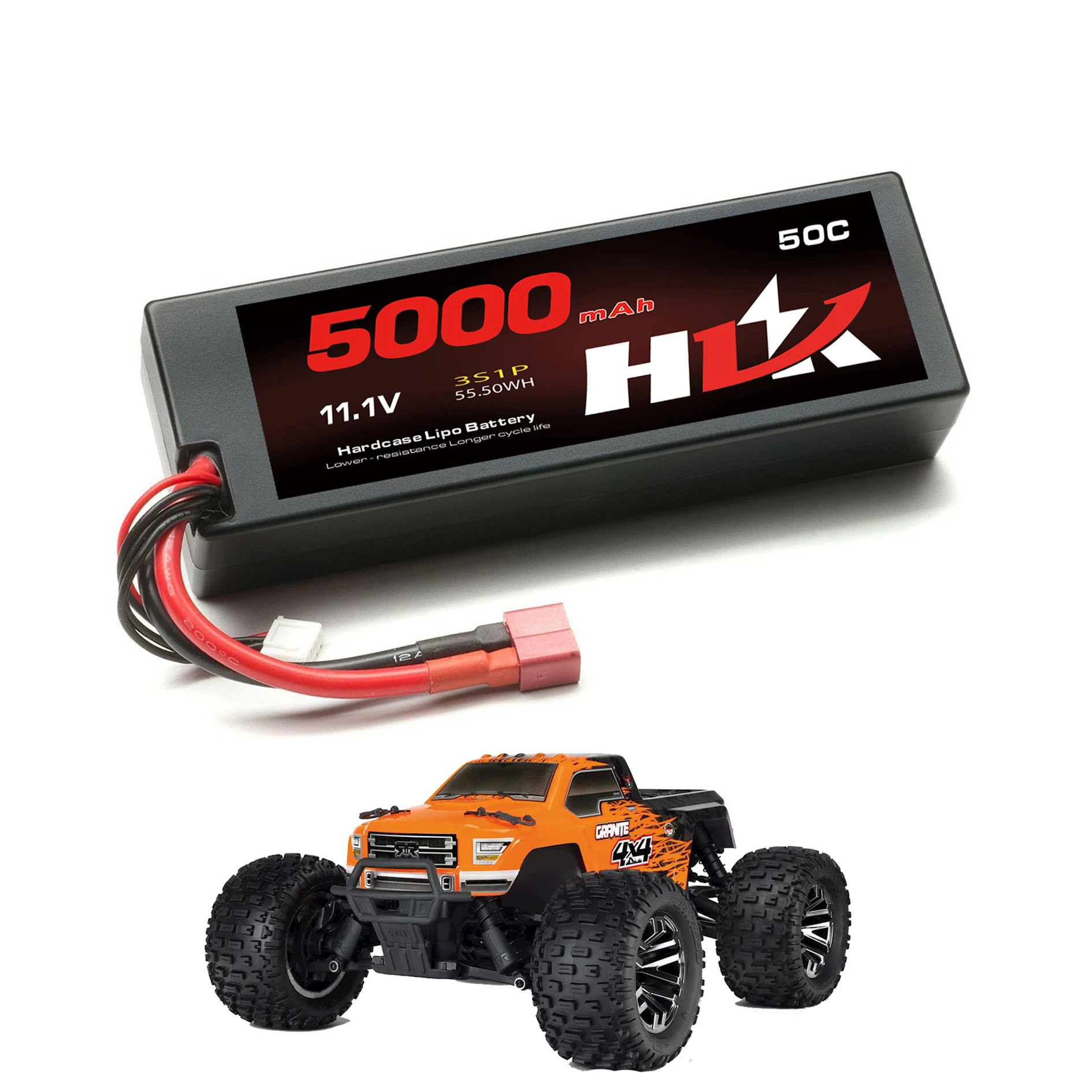 OEM 5000mAh 3S Lipo аккумулятор Hardcase 50C 11,1 V для радиоуправляемого автомобиля 1/8 4WD бесщеточный трюковый грузовик