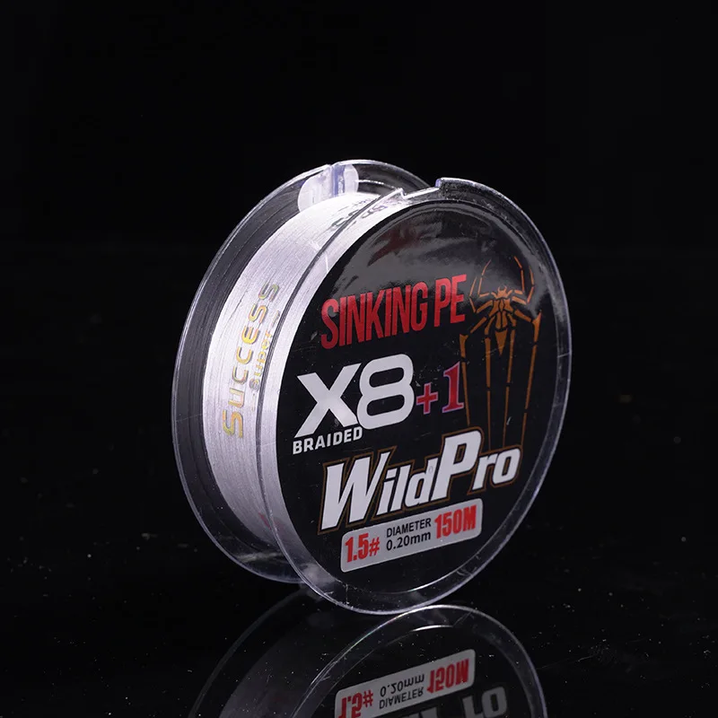 Customized Color 150M 0.26MM 8-Strand Wire PE Braided Fishing Line Polyethylene Braided Fish Lines for Fishing