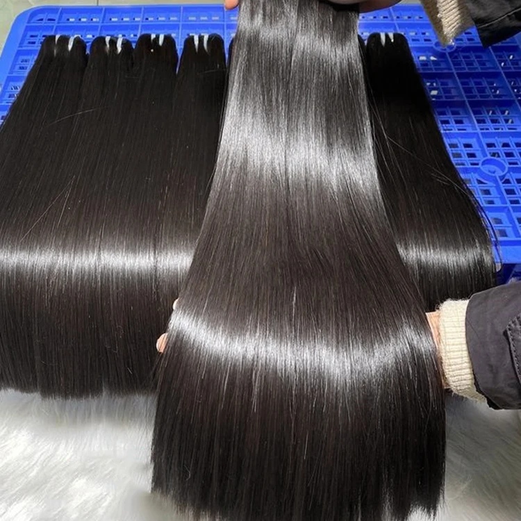 Drop Shipping Vendor raw double drawn virgin cambodian human hair silk straight virgin raw cuticle aligned bundles