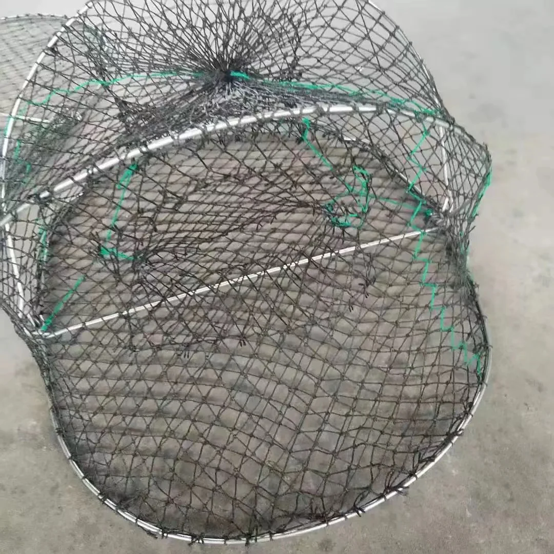 Multi-color metal skeleton durable spring cage  poisson user popular fish cage for fish farming opera house net trap