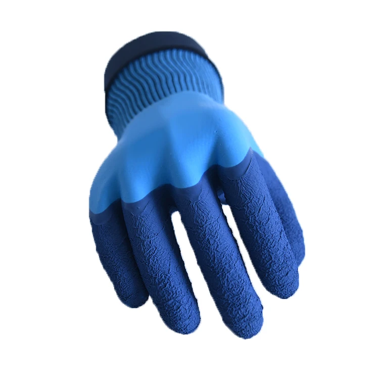 Hand Protection Woman Waterproof Safety Sandy Latex Coated Glove