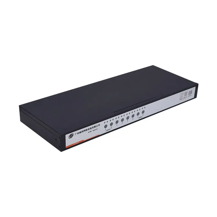 Top quality 17-19 Inch 8 16 port gigabit poe fiber optic switch lcd kvm console kvm switches