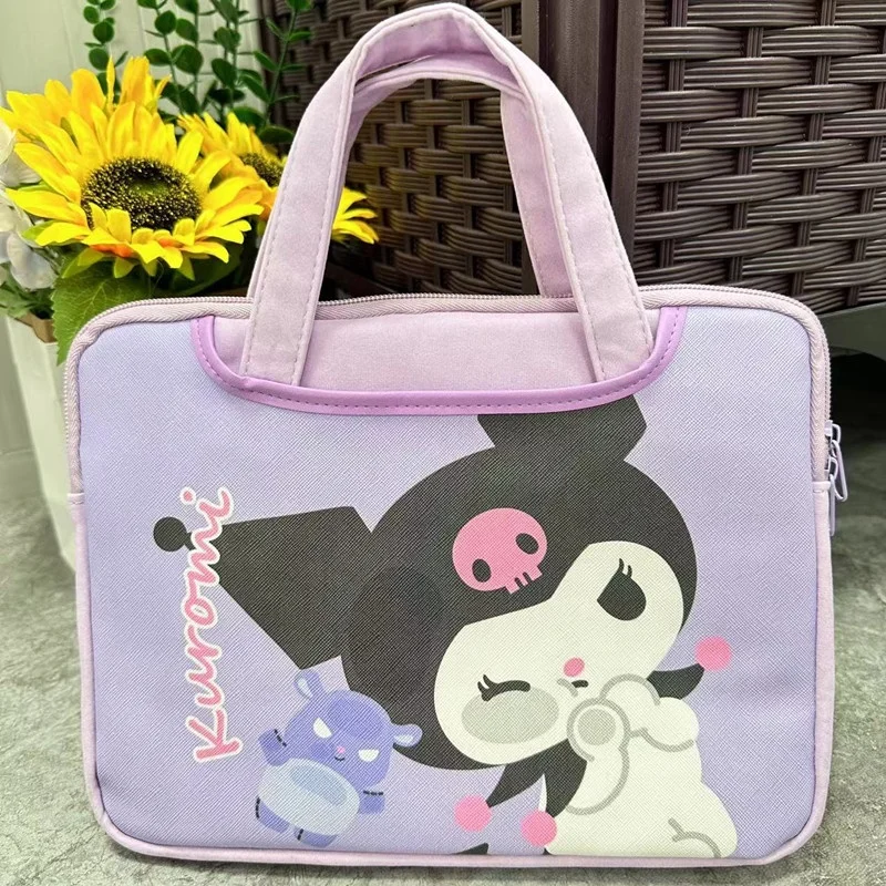 Kuromi Sanrios Portable Laptop Bags Cartoon Cute Computer Bag Ipad Storage Bags