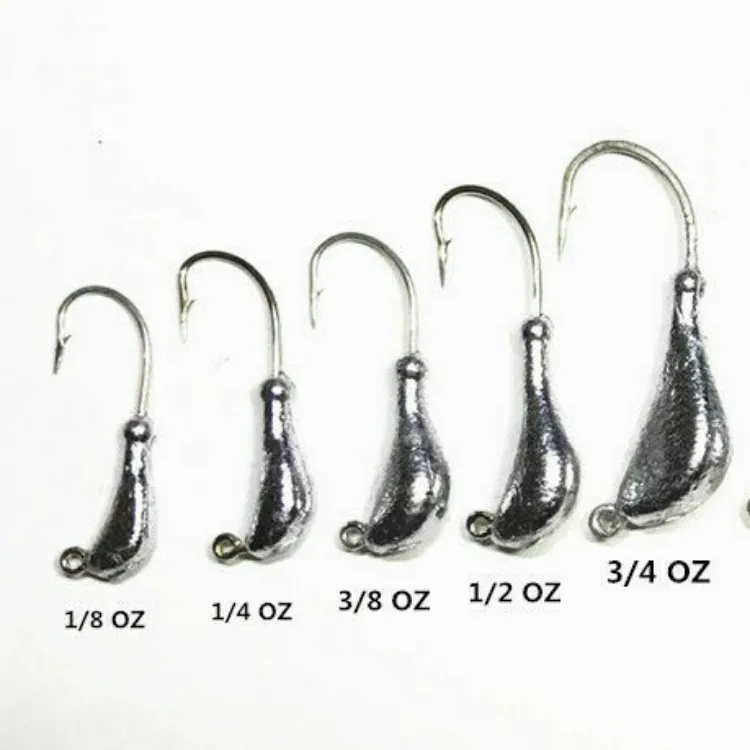 Best Selling Mustad Fishing Lure Banana Jig Head with Lead Head Hook on Sale