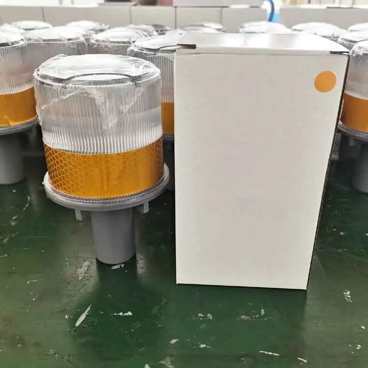 Mining traffic safety cones waterproof flashing solar warning lights flash solar traffic cone amber light