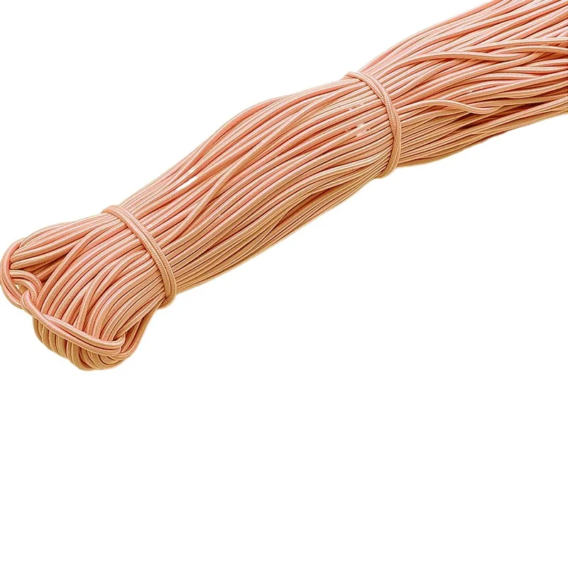 Factory wholesale round black elastic cord cords custom 2mm 3mm 4mm 5mm shock bungee elastic string cord elastic rope