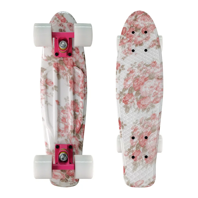 Оптовая продажа от производителя, скейтборд с маленькой рыбой, банановый скейтборд с одним качающимся четырехколесным скейтбордом