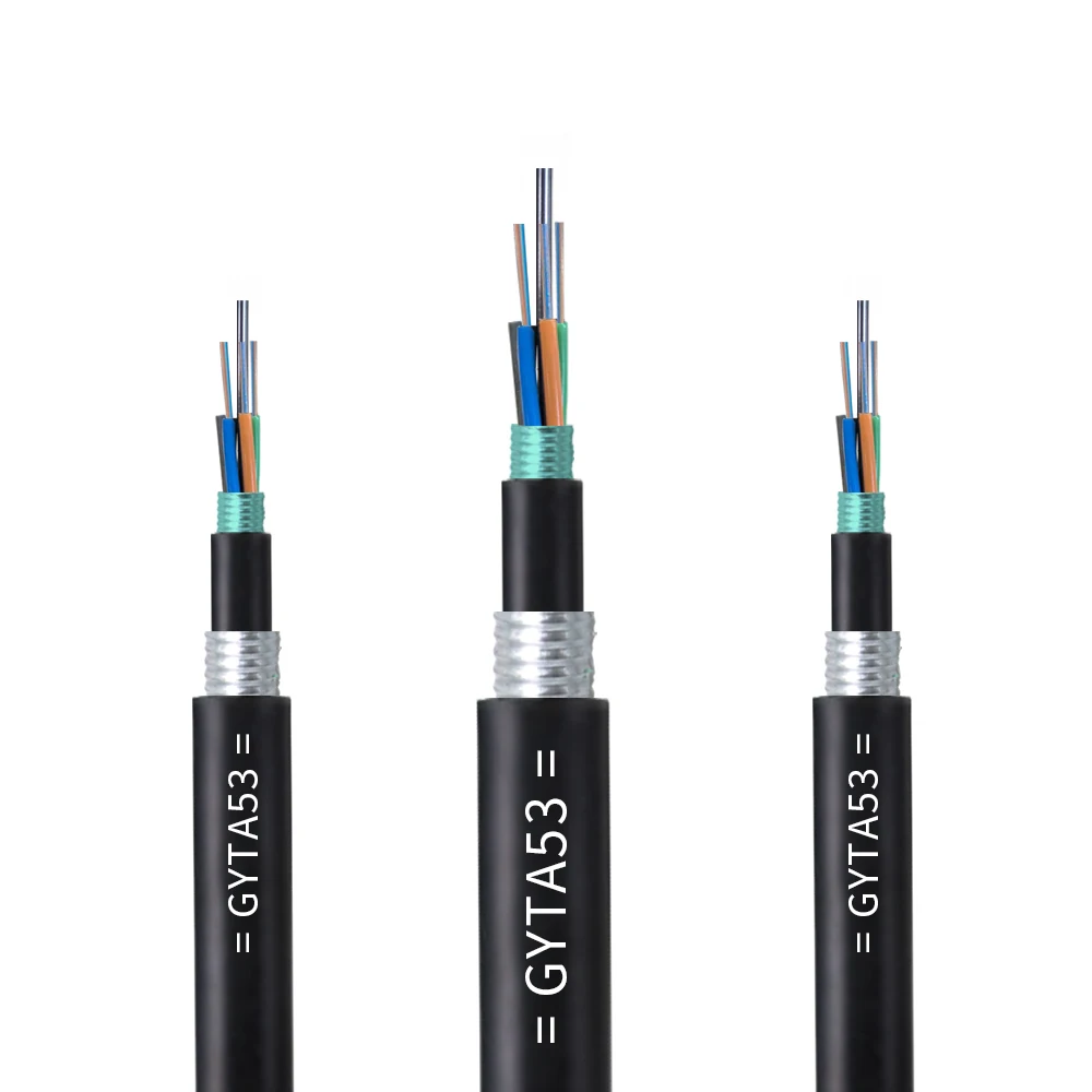 fibra optica 2 4 6 8 24 32 48 84 96 144 288 cores Armoured Optical Fiber Cable GYTA Gyts GYTA53 GYTS53 GYXTW Fiber Cable