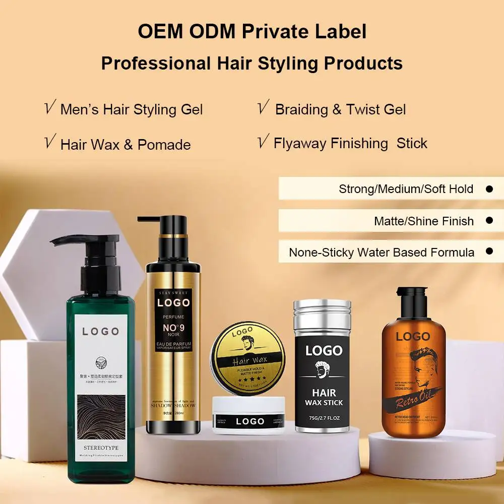OEM ODM Vegan Eco Curly Styling Hair Gel for Women Frizzy Hair, Juke Moisturizing Formula with Plant Oils and Herbal Extracts