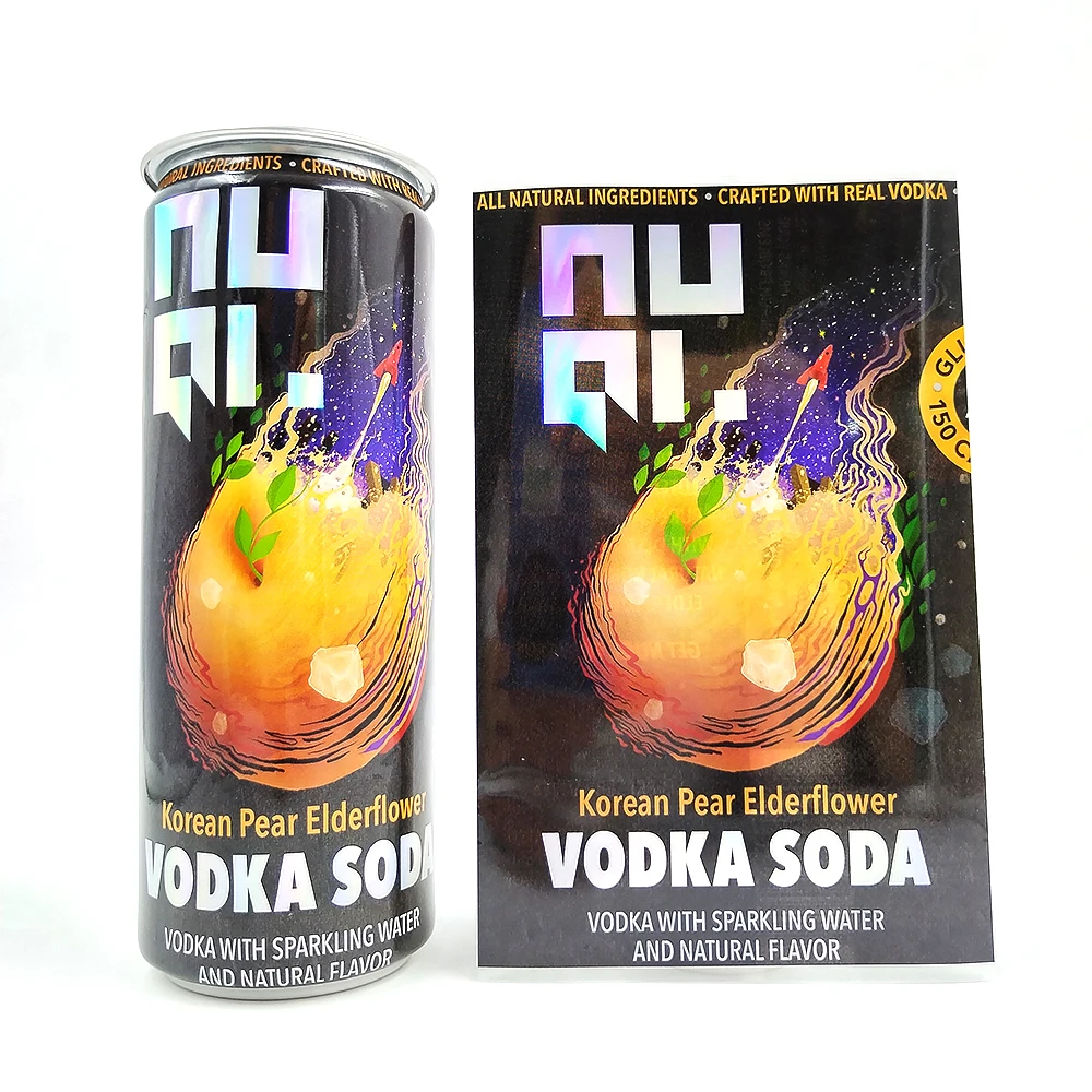 High Quality Laser Holographic Heat Shrink Sleeve Label Plastic Waterproof Packaging Film For Beer Bottles Cans