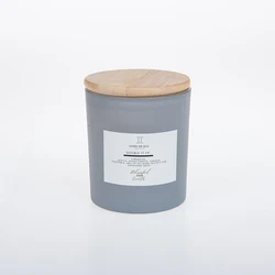 Big luxury branded perfumed essential oil 100% soy wax glass jar spa candle