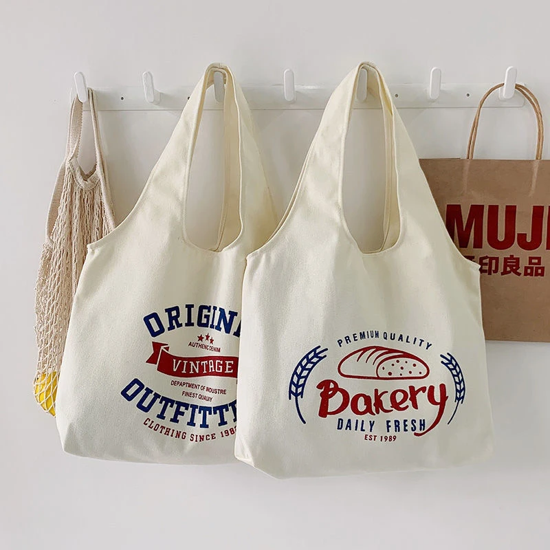 Custom Canvas Bag Duffle Custom Blank Canvas Tote Bag Waxed Shoulder Shopping Make Up Blank Customized tote bag manufacturer