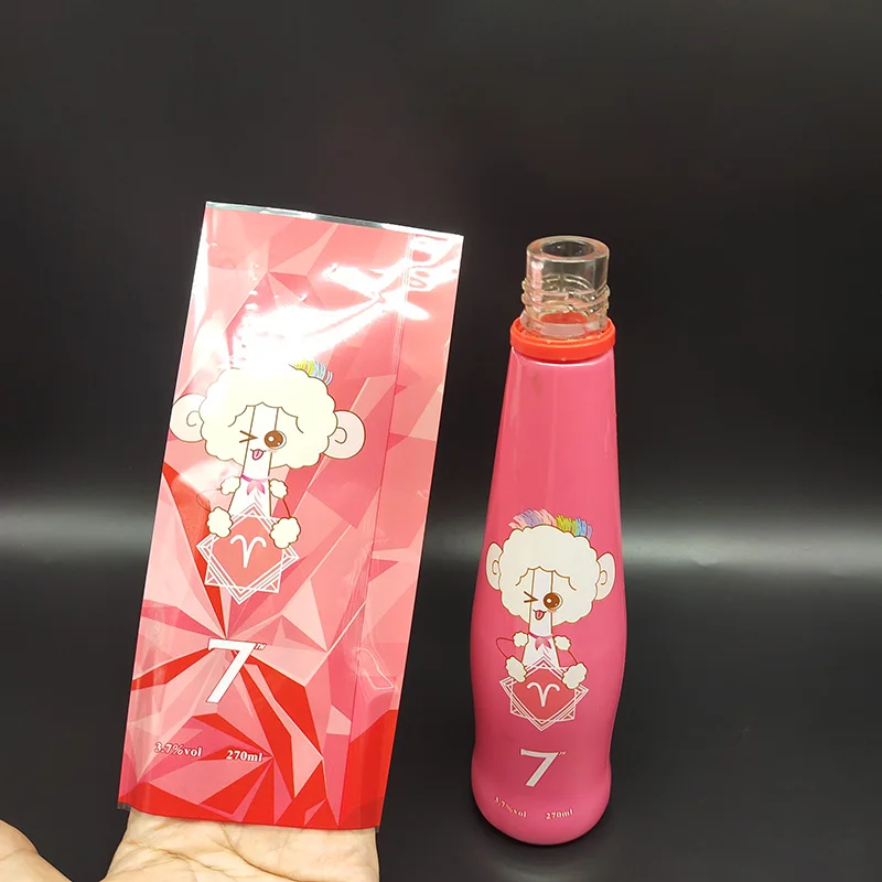 Custom  Printed Metallic ink Ink Shrink Sleeve Label  Shrinkable Wrap Band Heat Sensitive Glass Jar Bottle Sleeve Label