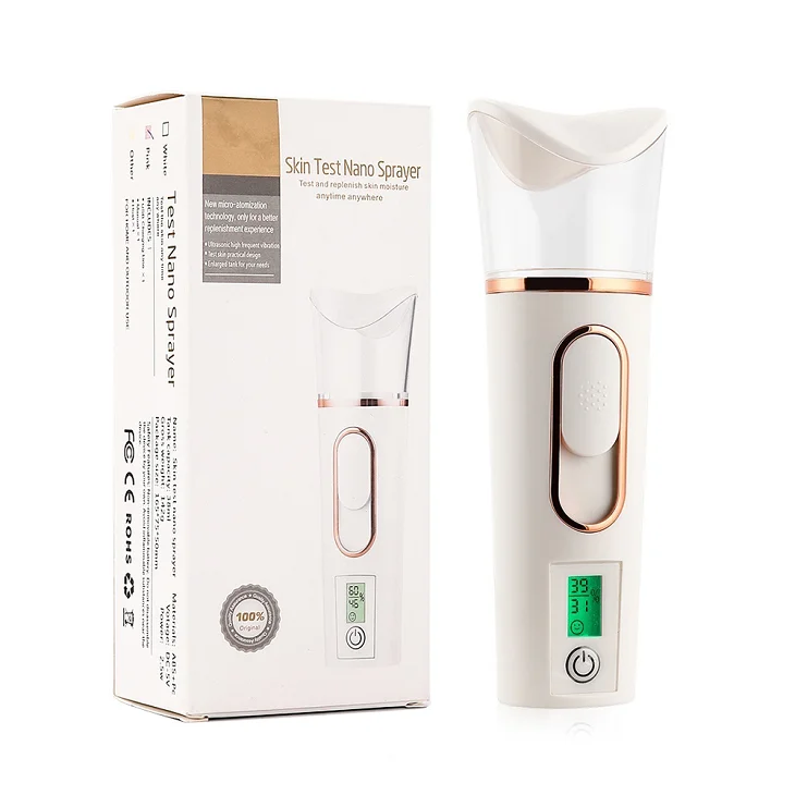 High Quality Moisturizing Water Spray With Skin Testing Function Mini Face Steamer Portable Nano Facial Mist Sprayer