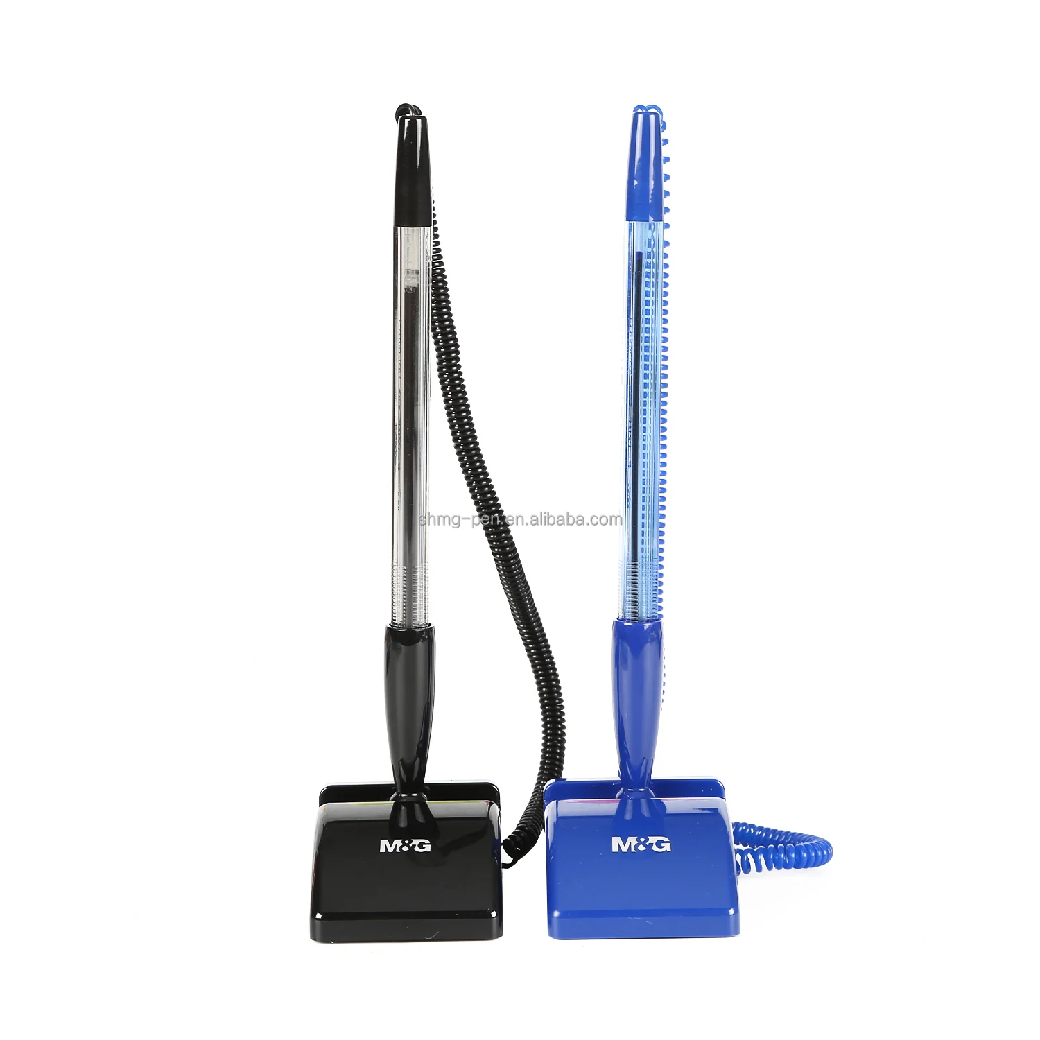 M&G Hotel and Bank Promotional Secure Counter Mount Desktop Table Top Pen with Chain Ballpoint Pen Office