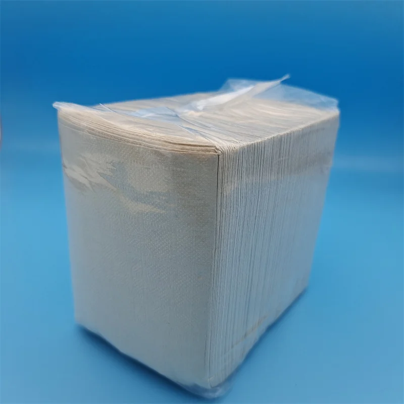 Wholesale Distributor Virgin White Custom Logo Cocktail Disposable Paper Dinner Inter Fold Napkin