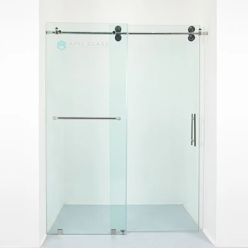 shower glass door frameless Factory Wholesale shower glass sliding shower door bathroom sliding glass door