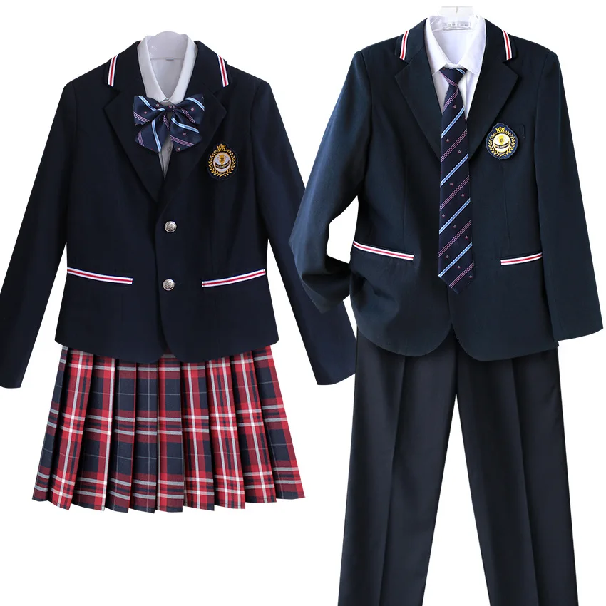 Manufacturer Custom Womens Korea British Japan School Uniform Outfits Girls Anime Cosplay Costume Dress Clothes Set